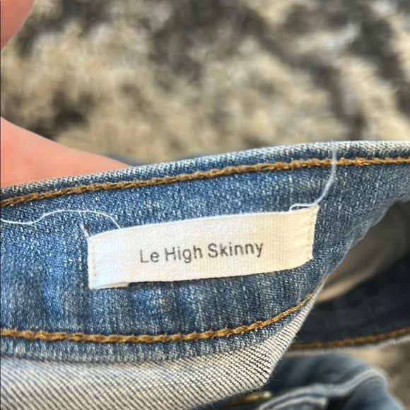 Frame Denim Blue Straight Leg Jeans with Vintage Wash - Picture 6 of 8